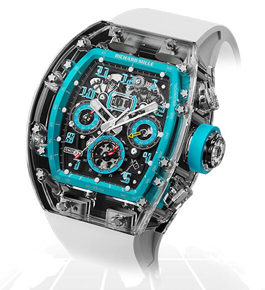 Best Richard Mille RM011 SAPPHIRE FLYBACK CHRONOGRAPH "A011 ABU DHABI SPECIAL EDITION" Replica Watch